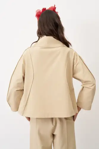 Alatonisi Ceket - Bej - 6