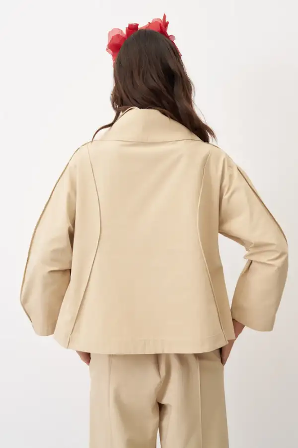 Alatonisi Ceket - Bej - 6