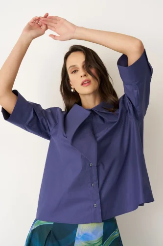 Alimia Gömlek - İndigo - 5
