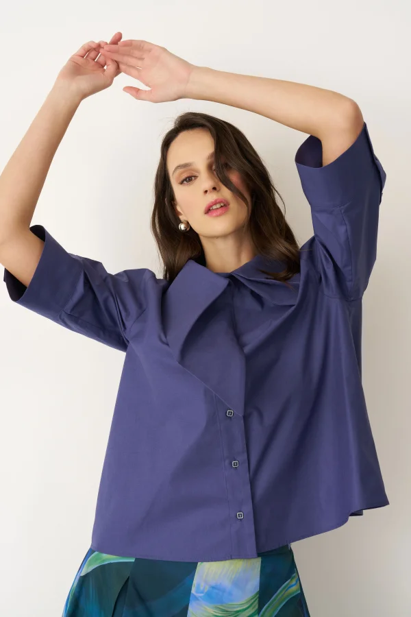 Alimia Gömlek - İndigo - 5