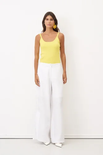 Anafi Uzun Pantolon - Beyaz - 1