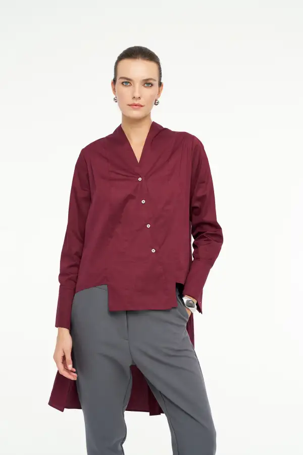 Antares Gömlek - Bordo - 4