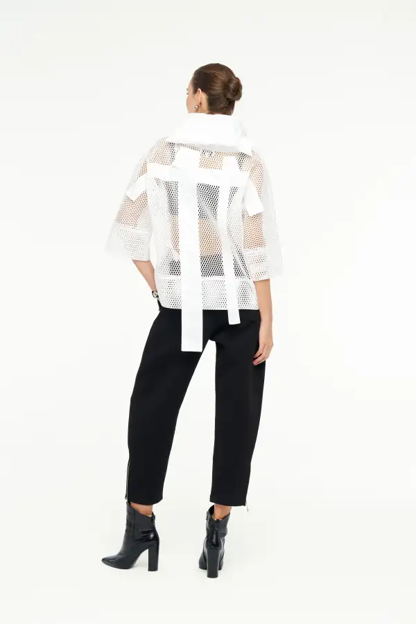 Aquila Yakalı Bluz - Beyaz - 6