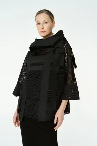 Aquila Yakalı Bluz - Siyah - 4