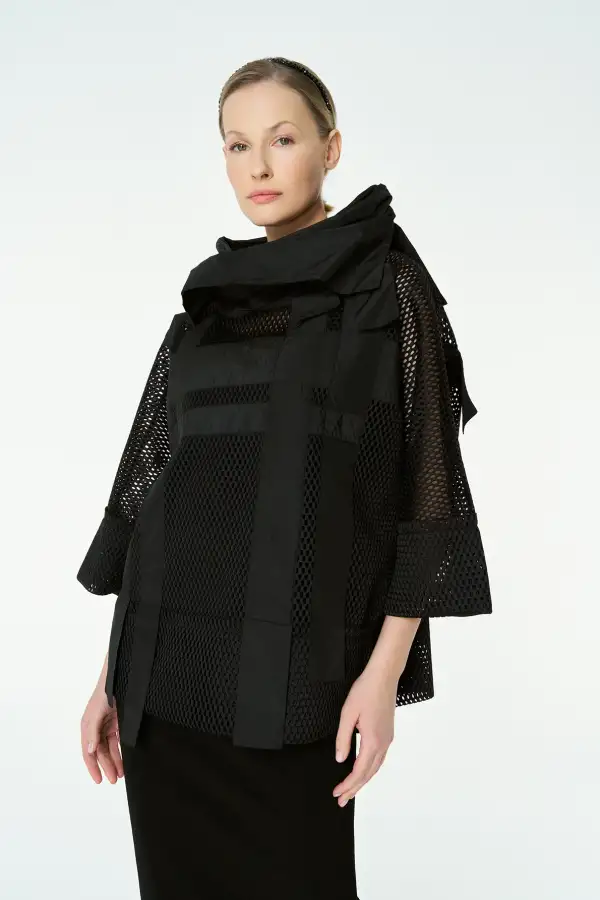 Aquila Yakalı Bluz - Siyah - 4