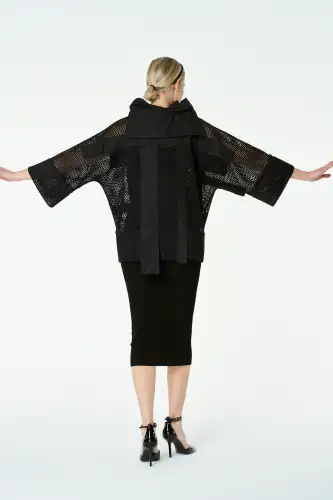 Aquila Yakalı Bluz - Siyah - 5