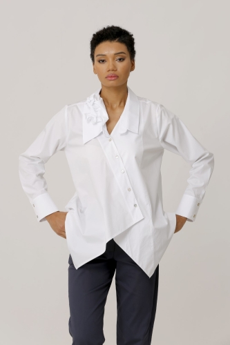 Asymmetric Shirt - White - 1