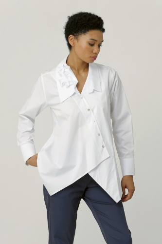 Asymmetric Shirt - White - 2
