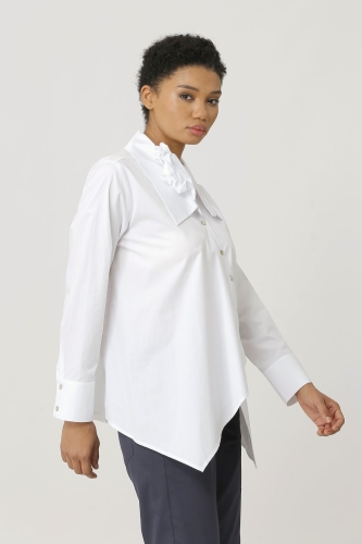 Asymmetric Shirt - White - 3