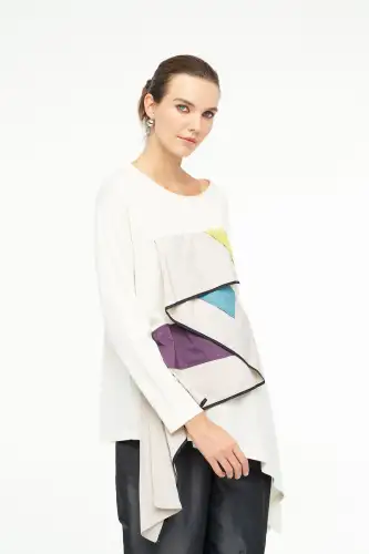 Atlas Bluz - Ekru - 6