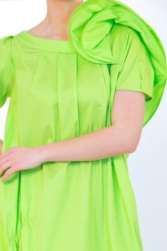 Ballet Sleeve Dress - Green - 4