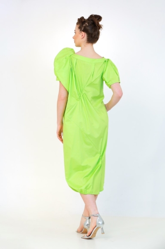 Ballet Sleeve Dress - Green - 5