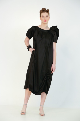 Ballet Sleeves Dress - Black - 1