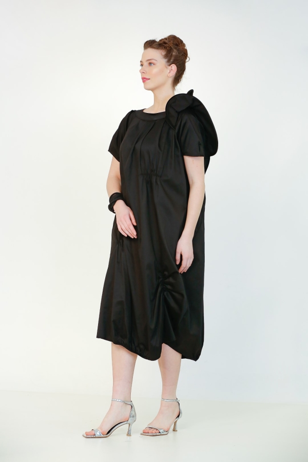 Ballet Sleeves Dress - Black - 2