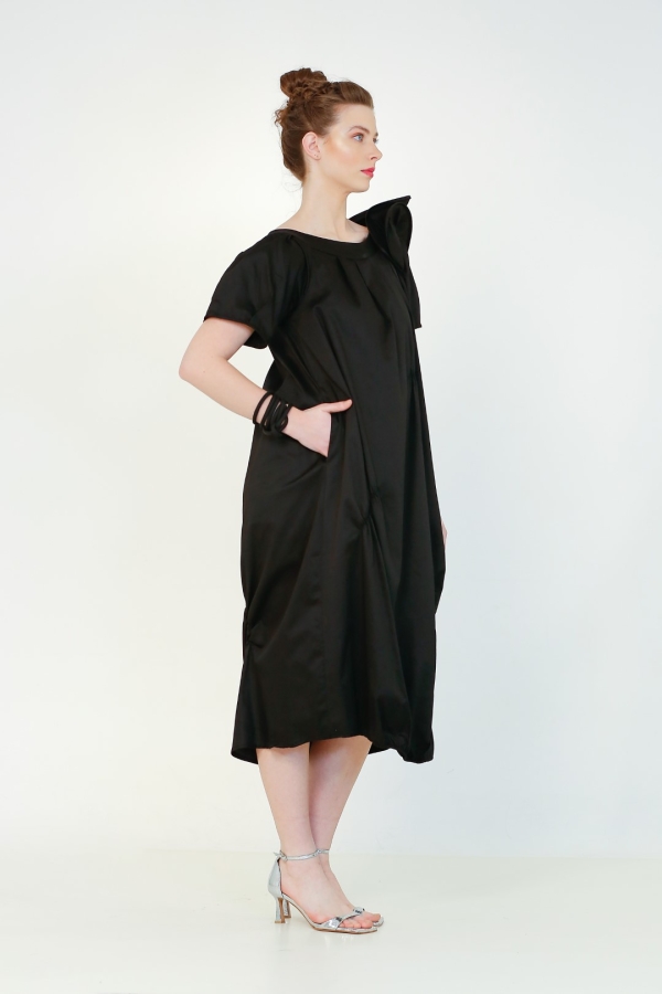 Ballet Sleeves Dress - Black - 3