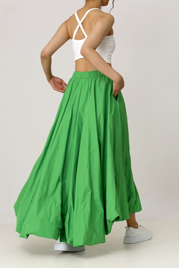 Balloon Skirt - Green - 4