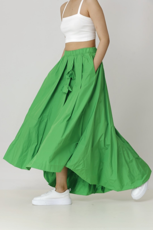 Balloon Skirt - Green - 2