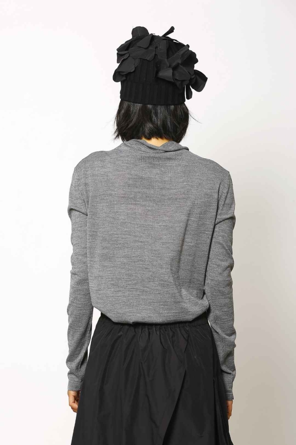 Basic Fabric Comfortable Sweater - Gray - 3