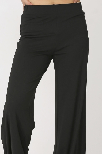 Basic Plain Jersey Pants - Black - 4