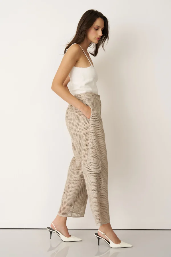 Bej File Dokulu Kalavria Kargo Pantolon - 4