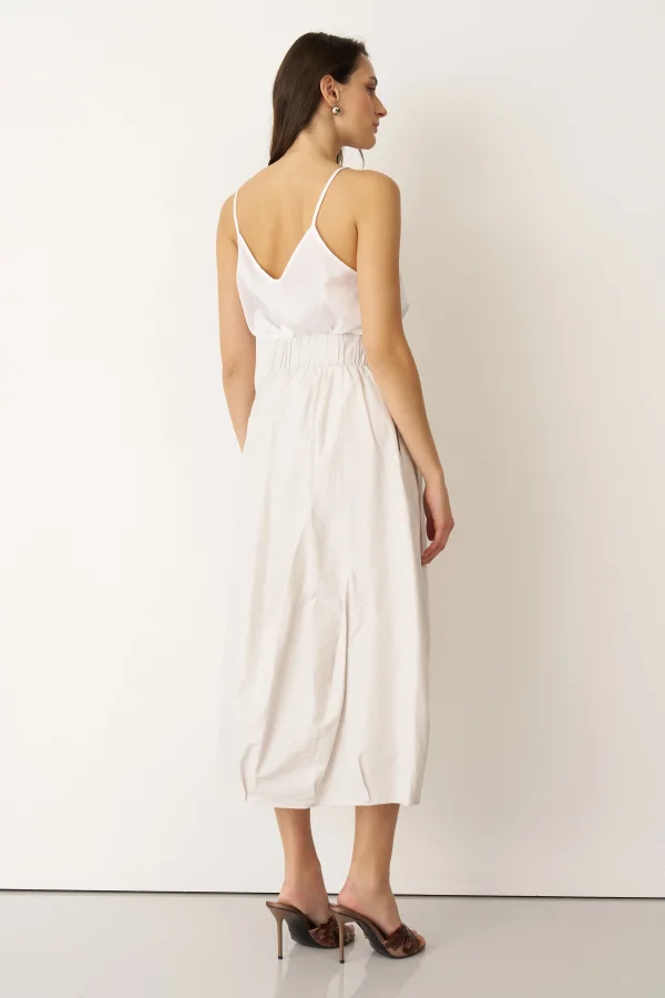 Bej Lastikli Bel Balon Form Koufi Etek - 6