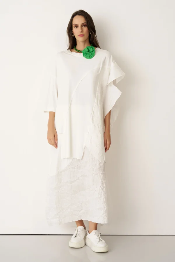 Beyaz Asimetrik Kesim Kokkino Bluz - 3