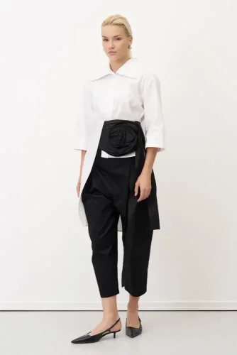 Beyaz Bir Yanı Uzun Bir Yanı Kısa Oxia Gömlek - 2