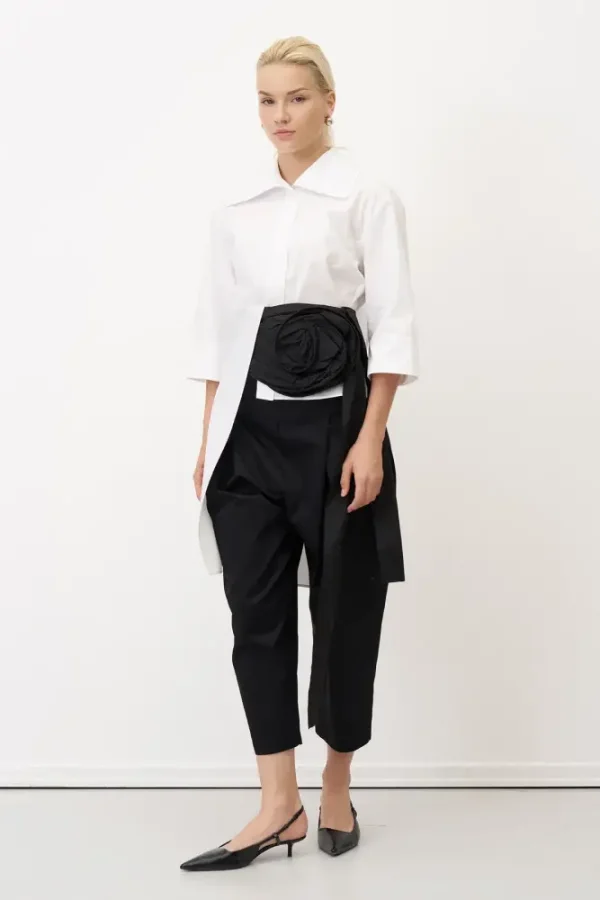 Beyaz Bir Yanı Uzun Bir Yanı Kısa Oxia Gömlek - BIZE (1)