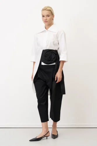 Beyaz Bir Yanı Uzun Bir Yanı Kısa Oxia Gömlek - BIZE (1)