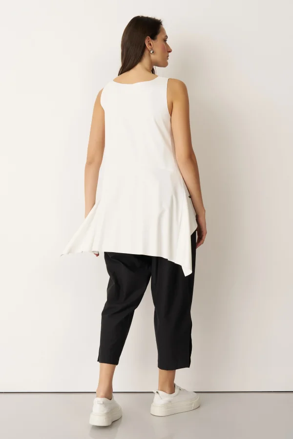 Beyaz Çiçek Desenli V Yaka Spetses Bluz - 5