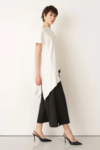 Beyaz Göğsü Fermuarlı Kokkino Bluz - BIZE (1)