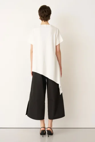 Beyaz Göğsü Fermuarlı Kokkino Bluz - 5