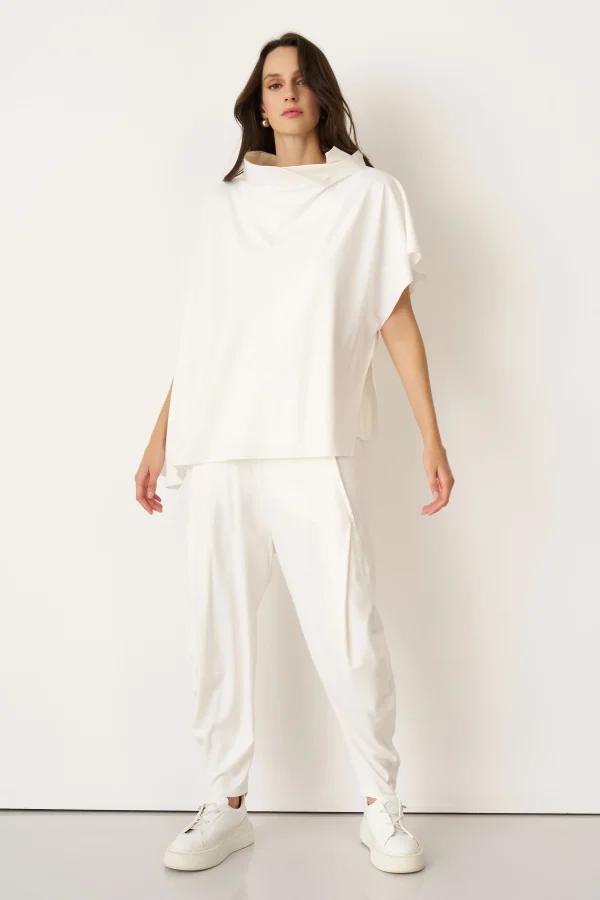 Beyaz Tafta Dik Yakalı Kokkino Bluz - 2