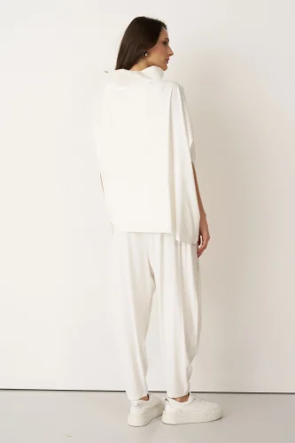 Beyaz Tafta Dik Yakalı Kokkino Bluz - 5