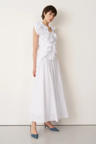 Beyaz Tafta Etek Petalas - BIZE (1)