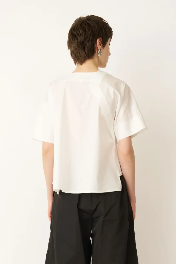 Beyaz Yanı Çiçek Formlu Proti Bluz - 6