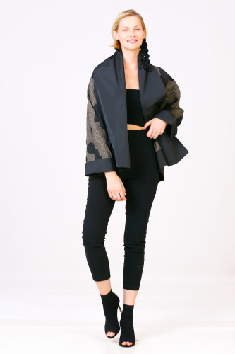 Big Collar Jacket - Black - 1