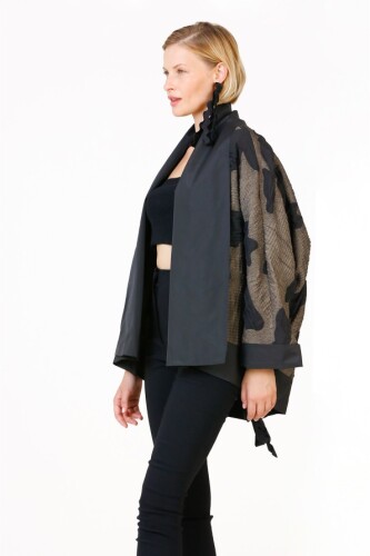 Big Collar Jacket - Black - 2