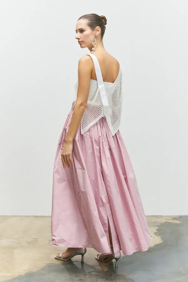 Gül Süslü Triko Bolero - Beyaz - 6