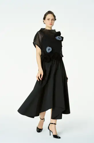 Capella Kolsuz Bluz - Siyah - 4