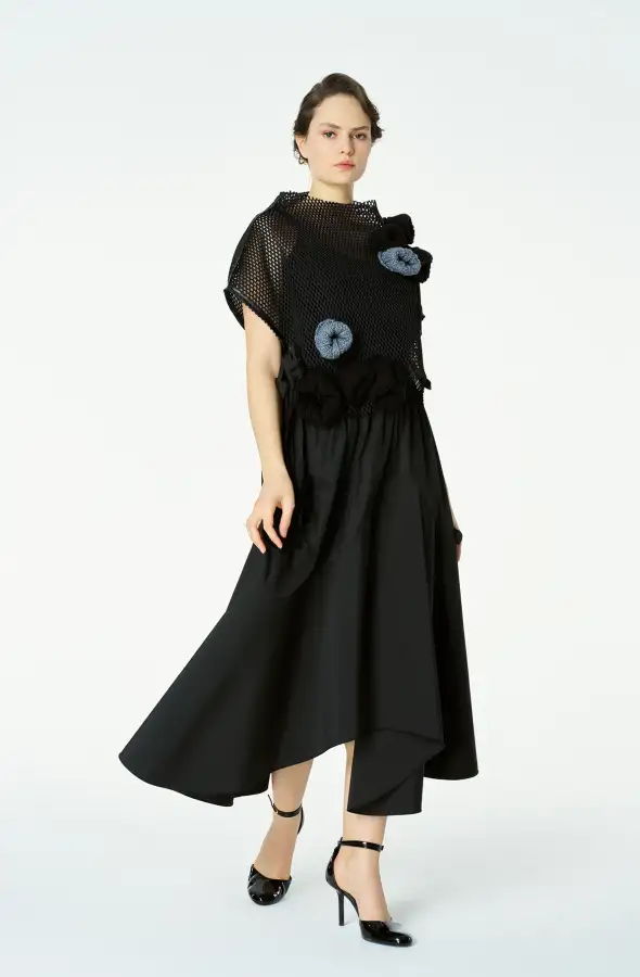 Capella Kolsuz Bluz - Siyah - 4