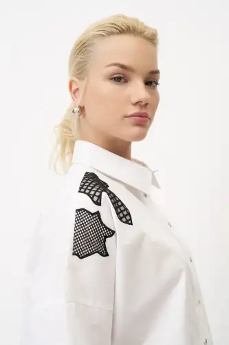 Chalki Gömlek - Beyaz - 5