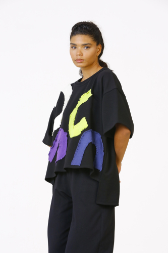 Colorful Blouse - Black - 3