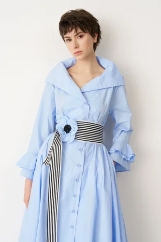 Crete Elbise - Mavi - 1