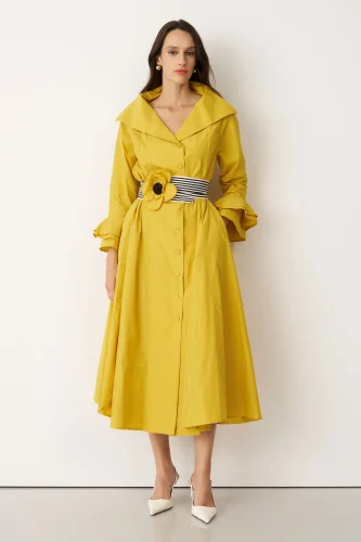 Crete Elbise - Sarı 