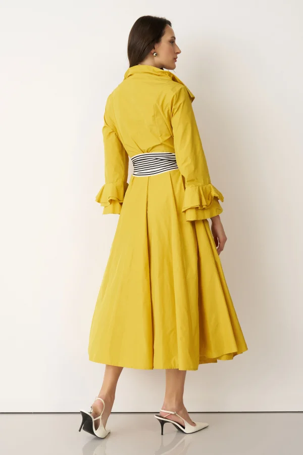 Crete Elbise - Sarı - 5