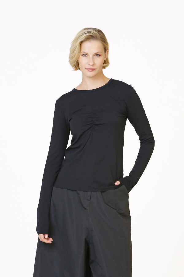 Crew Neck Basic Blouse - 1