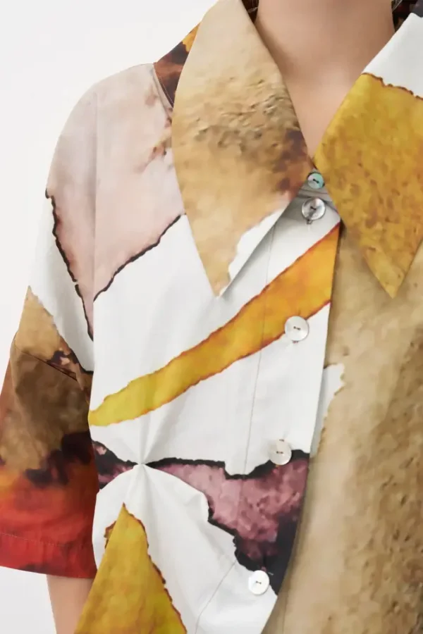 Desenli Baskılı Büyük Yaka Thasos Gömlek - 4