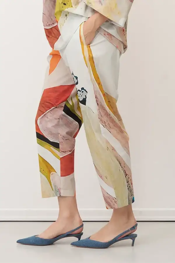 Desenli Baskılı Havuç Kesim Kalymnos Pantolon - 2