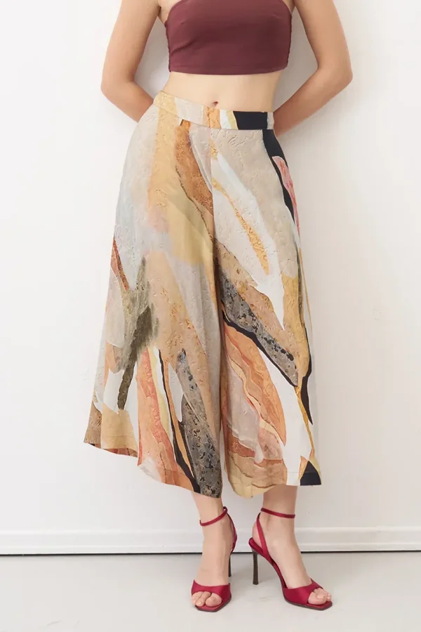 Desenli Baskılı Kısa Milos Pantolon - 4